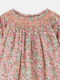 BONPOINT Blouse Smockée Griotte Corail -BONPOINT Soldes C04XBLW00002 535A C04XBLW00002 535A 3