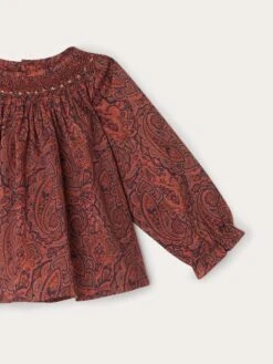 BONPOINT Blouse Smockée Griotte Geranium -BONPOINT Soldes N02XBLWO0101 651C N02XBLWO0101 651C 3