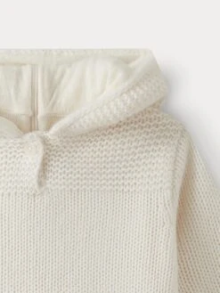 BONPOINT Burnous En Cachemire Bébé Blanc Lait -BONPOINT Soldes PEBDA2633BU 002 PEBDA2633BU 002 6