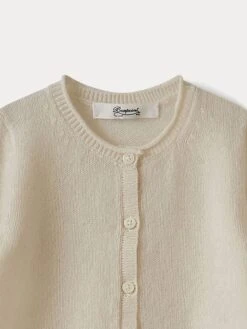 BONPOINT Cardigan En Cachemire Bébé Blanc Lait -BONPOINT Soldes PEBDA2703CA 102 PEBDA2703CA 102 6