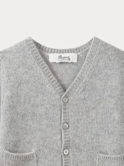 BONPOINT Cardigan Cachemire Gris Clair -BONPOINT Soldes PEBDA2734CA 092 PEBDA2734CA 092 3