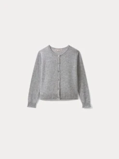 BONPOINT Cardigan Fille Gris Chiné Clair