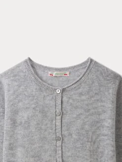 BONPOINT Cardigan Fille Gris Chiné Clair -BONPOINT Soldes PEBDA3703CA 192 PEBDA3703CA 192 3
