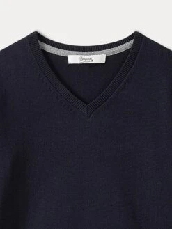 BONPOINT Pull à Col V Garçon Marine -BONPOINT Soldes PEBDA4385PU 170 PEBDA4385PU 170 3