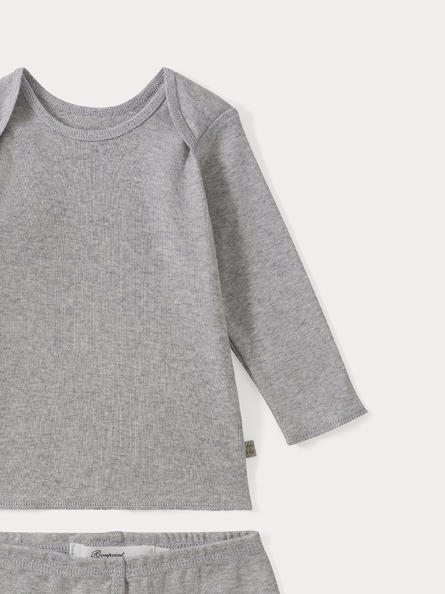 BONPOINT Ensemble Pebio Gris Chiné Clair 5 BONPOINT Ensemble Pebio Gris Chiné Clair – Image 3