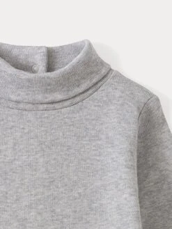 BONPOINT Body à Col Roulé Bébé Gris Chiné Clair -BONPOINT Soldes PEBTI2038BO 092 PEBTI2038BO 092 3