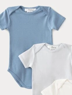 BONPOINT Lot De 3 Bodies En Coton Bio Bébé Ciel -BONPOINT Soldes PEBTIBODYS3 110 PEBTIBODYS3 110 3