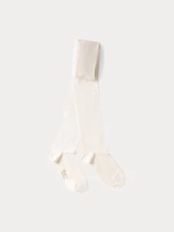 BONPOINT Collant En Microfibre Fille Blanc Lait