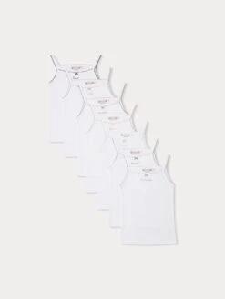 BONPOINT Lot De Débardeurs Blanc