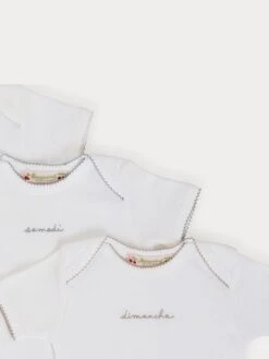 BONPOINT Semainier De Bodys Brodés Bébé Blanc -BONPOINT Soldes PSSBODYS 000 PSSBODYS 000 6