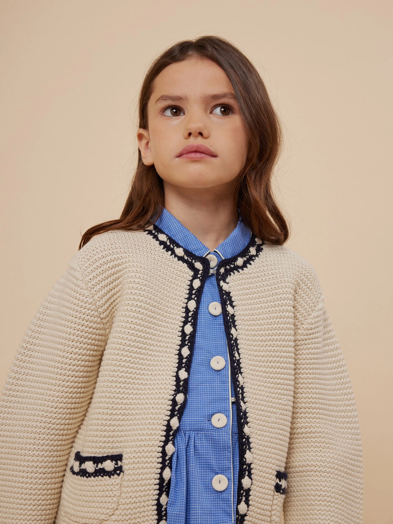 BONPOINT Cardigan Fanette Ecru 3 BONPOINT Cardigan Fanette Ecru