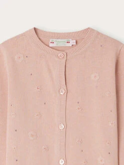 BONPOINT Cardigan Francille Sérigraphié Rose Thé -BONPOINT Soldes S04GCAK00008 125C S04GCAK00008 125C 3