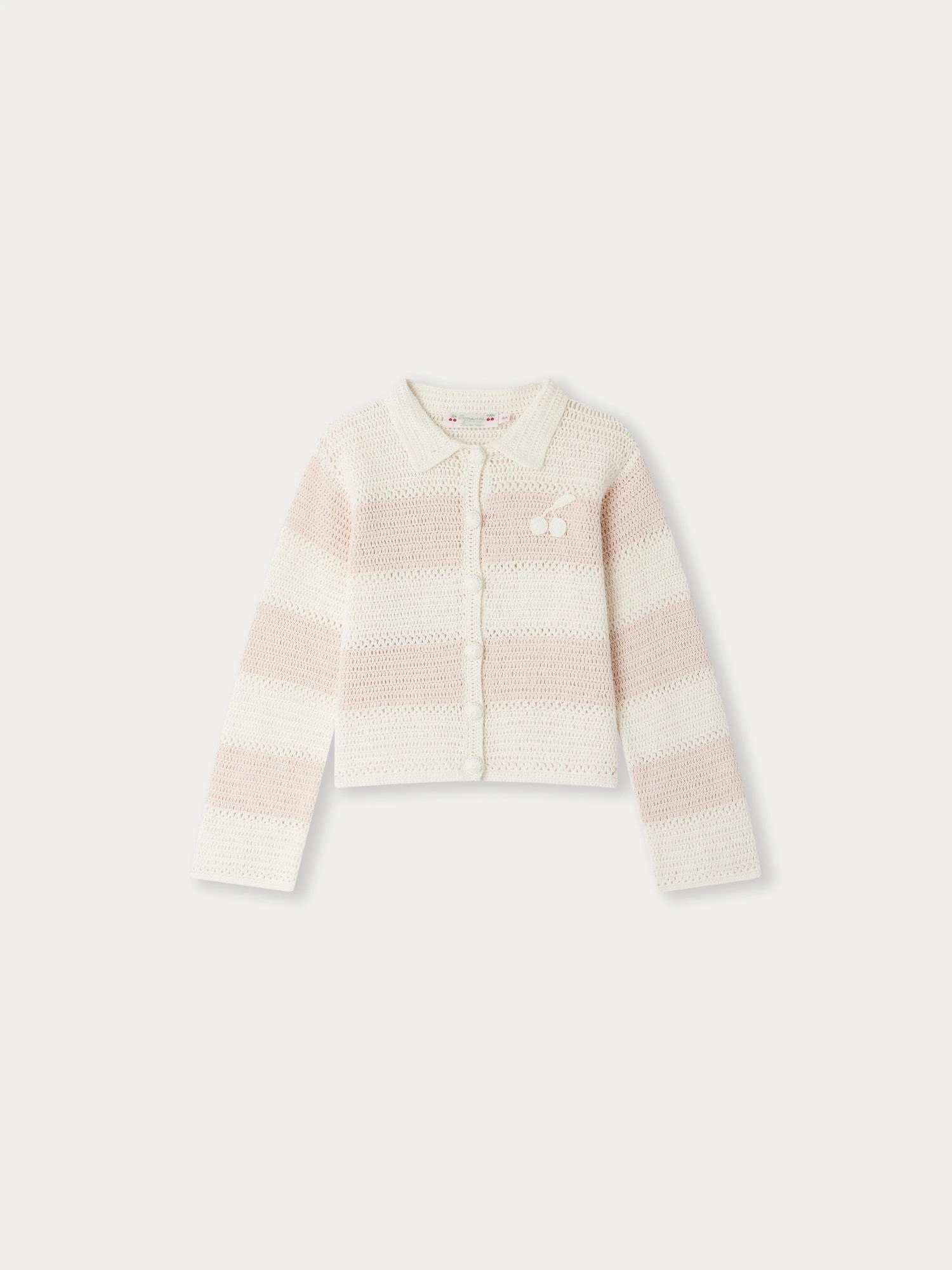 BONPOINT Cardigan Faro Rose Poudré 3 BONPOINT Cardigan Faro Rose Poudré