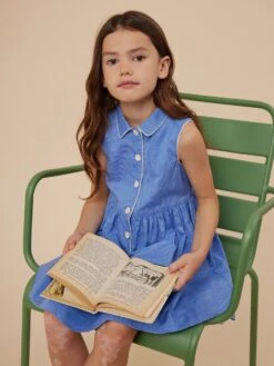 BONPOINT Robe Anne Bleu Intense -BONPOINT Soldes S04GDRW00020 073 S04GDRW00020 073 5