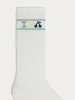 BONPOINT Chaussettes Filo Rayures Blanc Lait -BONPOINT Soldes S04GUNK00001 202 S04GUNK00001 202 2