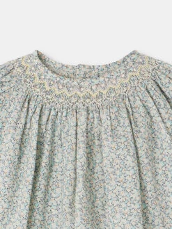 BONPOINT Blouse Smockée Griotte Ciel -BONPOINT Soldes S04NBLW00003 610A S04NBLW00003 610A 4