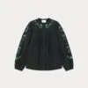 BONPOINT Blouse En Coton Brodée Fleurs Vert Et Gris -BONPOINT Soldes S04WBLW00001 097 S04WBLW00001 097 1