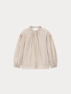 BONPOINT Blouse En Coton Manches Longues En Tissu Liberty Exlusif