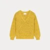 BONPOINT Pull En Maille Chunky Col V En Coton Jaune -BONPOINT Soldes S04WJUK00008 034 S04WJUK00008 034 1