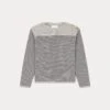 BONPOINT Pull Marinière En Laine Et Coton Gris Et à Rayures Marine -BONPOINT Soldes S04WJUK00015 074 S04WJUK00015 074 1