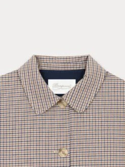 BONPOINT Manteau à Line Pied De Poule Marron / Bleu / Beige -BONPOINT Soldes S04WOUW00008 460 S04WOUW00008 460 3