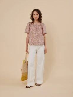 BONPOINT Jeans Bristol Flare Taille Mi-haute Denim White