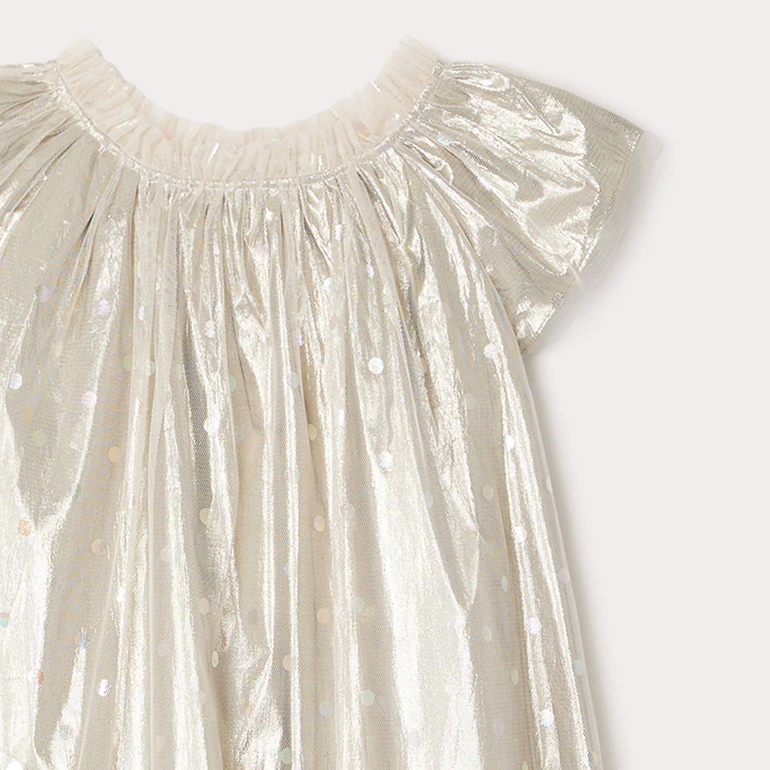 BONPOINT Robe Cérémonie Charlotte écru Pois 5 BONPOINT Robe Cérémonie Charlotte écru Pois – Image 3