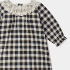 BONPOINT Robe Magnolia Carreaux Noir -BONPOINT Soldes W02XDRWO0401 399 W02XDRWO0401 399 3