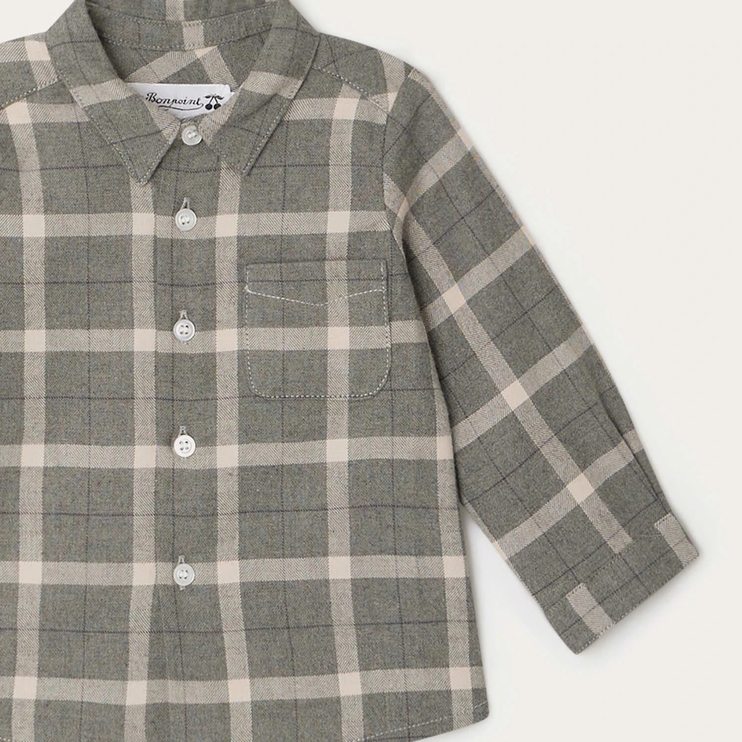 BONPOINT Chemise Malo Gris Chiné 5 BONPOINT Chemise Malo Gris Chiné – Image 3