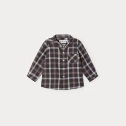 BONPOINT Chemise Malo Chocolat écossais
