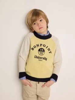 BONPOINT Pull Damian Jaune