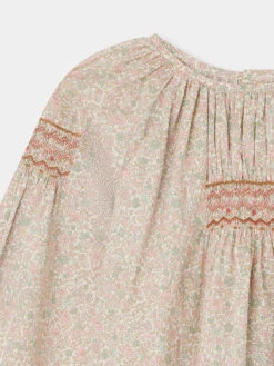 BONPOINT Blouse Smockée Poldie Fleurs Rose -BONPOINT Soldes W03GBLW00016 520 W03GBLW00016 520 3