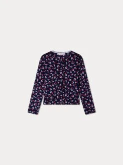 BONPOINT Cardigan Tyra Imprime Marine