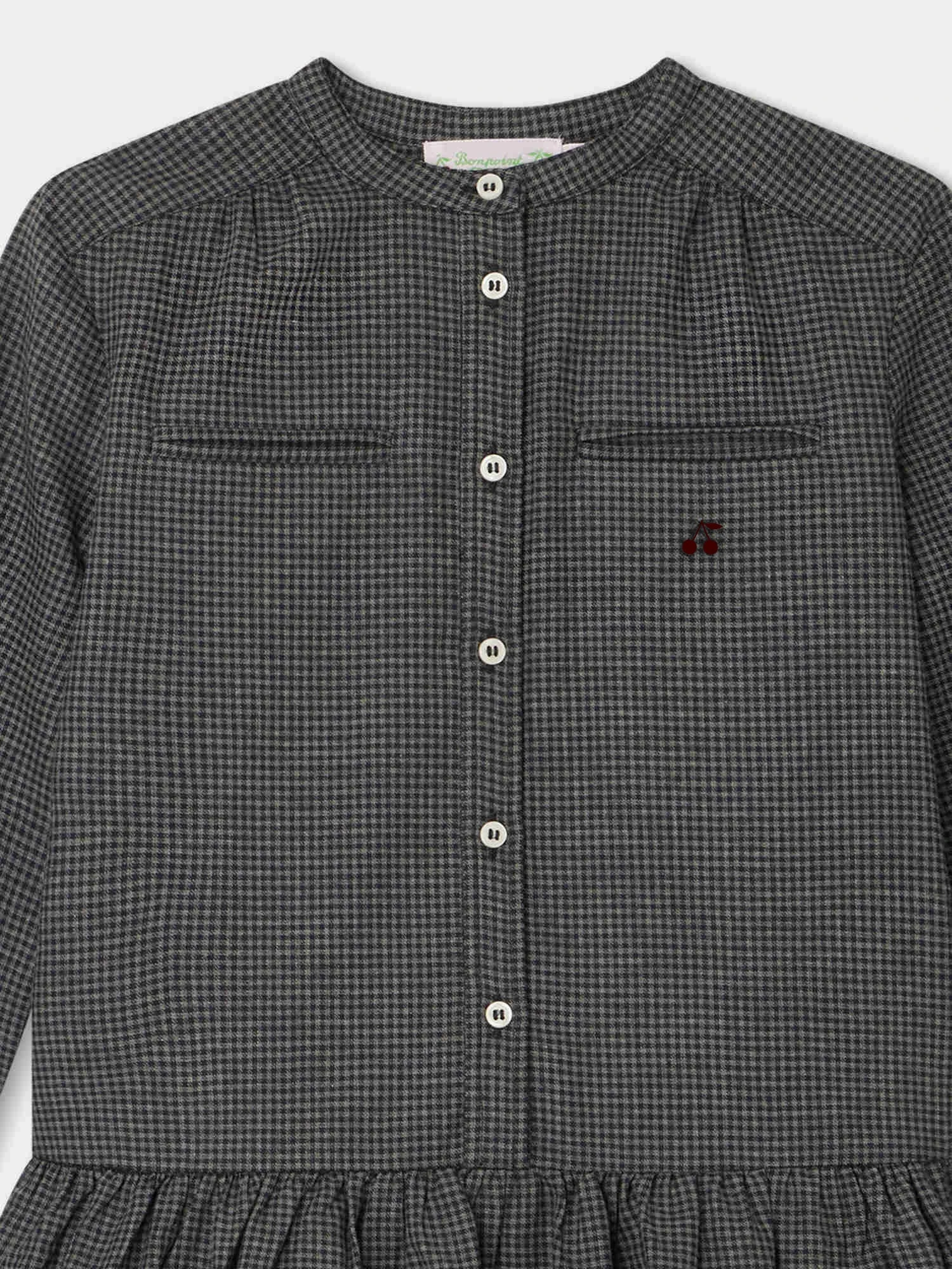 BONPOINT Robe Becky Carreaux Noir 5 BONPOINT Robe Becky Carreaux Noir – Image 3