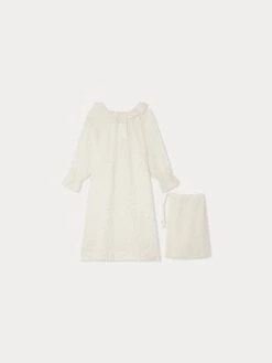 BONPOINT Chemise De Nuit Blessing Fleurs Bleu Aqua