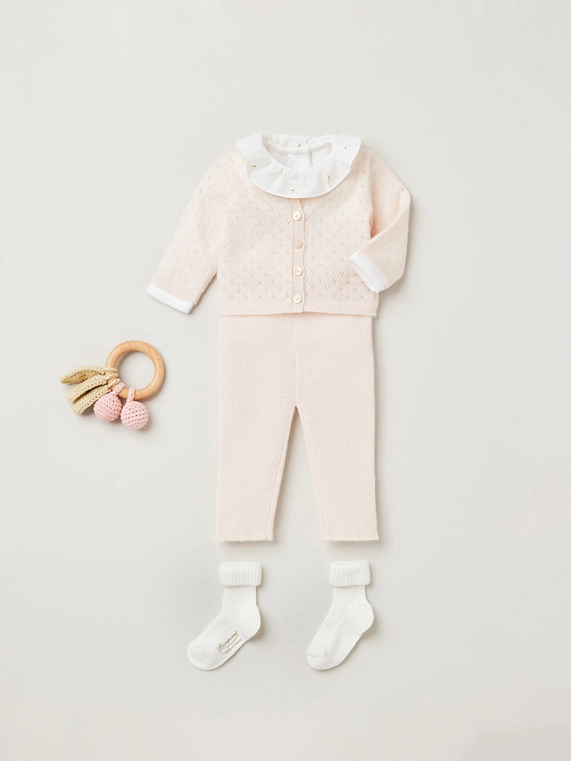 BONPOINT Cardigan Azia Rose Pâle 4 BONPOINT Cardigan Azia Rose Pâle – Image 2