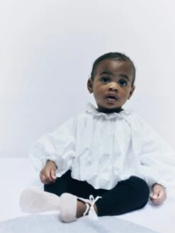 Blouse Ellie Bonpoint X Khaite Blanc Lait