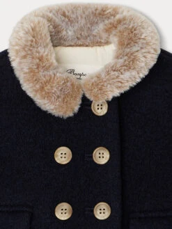 BONPOINT Manteau Moka Marine -BONPOINT Soldes W03XOUW00004 070 W03XOUW00004 070 4