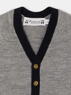 BONPOINT Cardigan Teotim Gris Chiné Moyen -BONPOINT Soldes W03YCAK00105 194A W03YCAK00105 194A 3