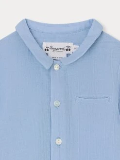 BONPOINT Chemise Boubou Bleu Gris 7 BONPOINT Chemise Boubou Bleu Gris -BONPOINT Soldes W03YSHW00009 014B W03YSHW00009 014B 3