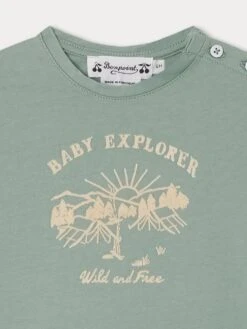 BONPOINT T-shirt Tahsin Vert De Gris -BONPOINT Soldes W03YTSK00006 143A W03YTSK00006 143A 3